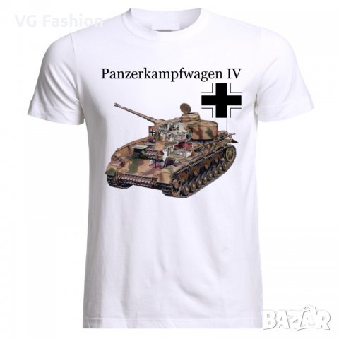 Мъжка Тениска Танк PzKpfw 4 Tank Panzer Armure WW2 Army War Wehrmacht, снимка 2 - Тениски - 28312223