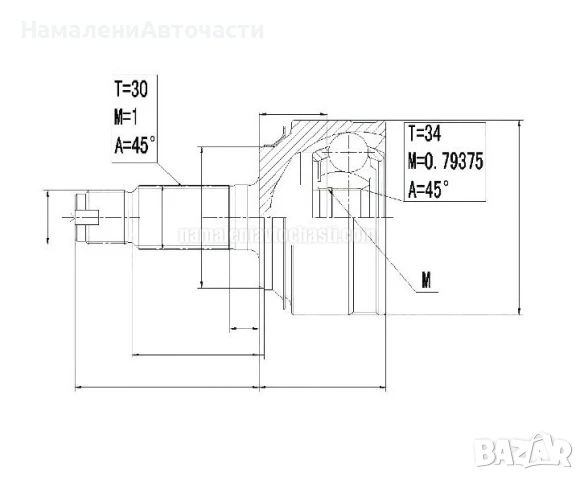 Предно външно каре 44014STKA00 NPZHD061 Honda