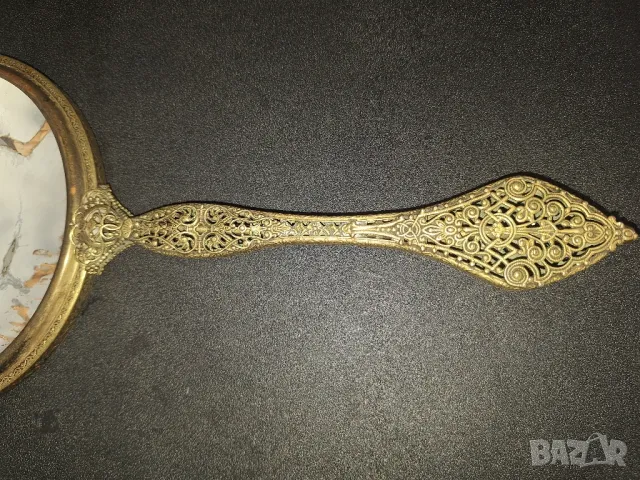 френско старо бронзово vintage огледало , снимка 2 - Антикварни и старинни предмети - 49781635