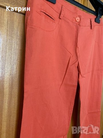 Дамски оранжев панталон, снимка 2 - Панталони - 25714593