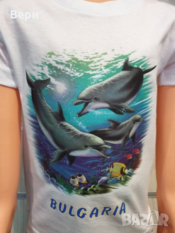 Нова бебешка тениска с трансферен печат Делфини, Морско дъно, снимка 2 - Бебешки блузки - 28454214