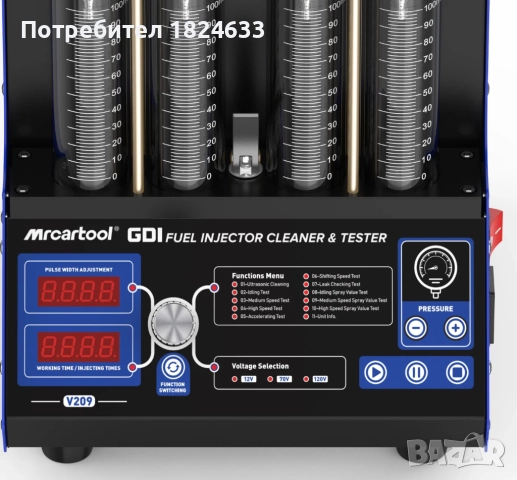 Стенд за бензинови инжектори GDI EFI FEI MRCARTOOL V209, снимка 12 - Други инструменти - 52421652