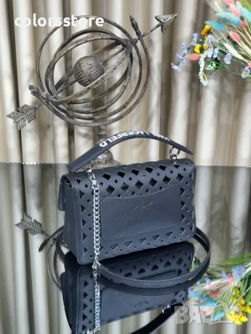 Луксозна Черна чанта K@rl Lagerfeld-GG30, снимка 4 - Чанти - 49483681