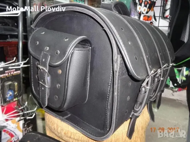 Нови кожен куфар дисаги за чопър рокер мотор мото багаж нови кожени, снимка 5 - Аксесоари и консумативи - 49169575