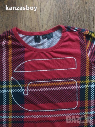 g-star royal tartan print straight rt wmn - страхотна дамска тениска, снимка 10 - Тениски - 32750839