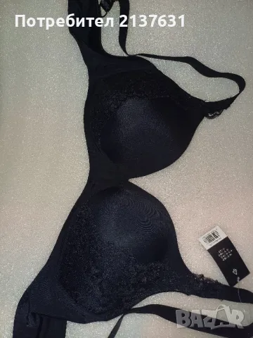 НОВ с Етикет ДАМСКИ ЧЕРЕН СУТИЕН  - Размер 90 D