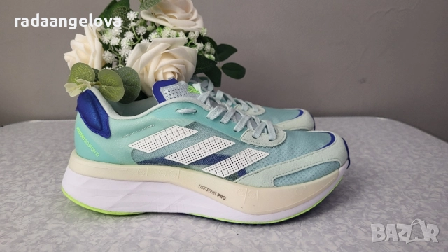 Маратонки за бягане 38⅔ ADIDAS PERFORMANCE ADIZERO BOSTON 10 Halo Mint , снимка 5 - Маратонки - 51565530