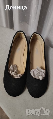 Черни балеринки 36 номер, снимка 1 - Детски обувки - 43184103