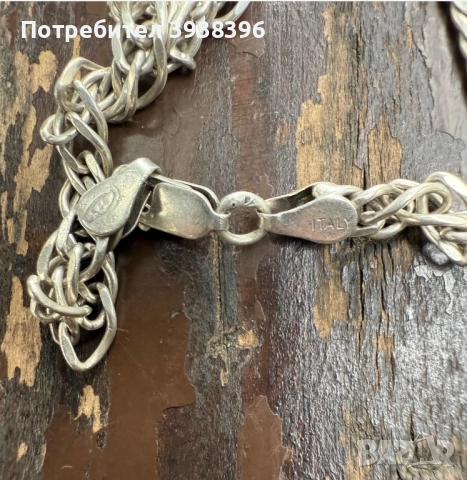 сребърна гривна Pandora + сребърен синджир, снимка 3 - Гривни - 52116242