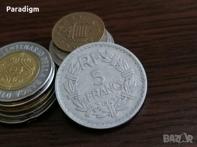 Монета - Франция - 5 франка | 1946г., снимка 1 - Нумизматика и бонистика - 35519009