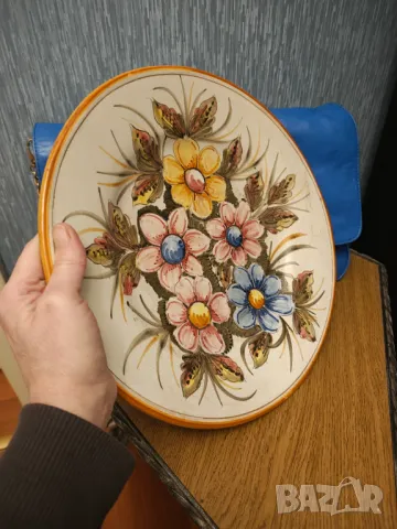 Deruta огромна ръчно изработена чиния за стена, снимка 3 - Декорация за дома - 49576646