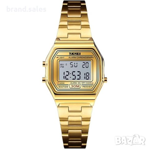 Дигитален часовник Skmei в златисто, снимка 4 - Мъжки - 43197988