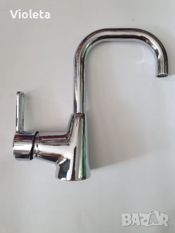 Стоящ смесител за умивалник с висок тръбен чучур Видима