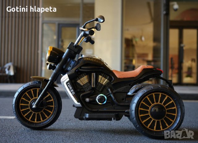 Акумулаторен MOTOR ТУРБО 12V батерия,MP3 плейър, с меки гуми с Кожена седалка, снимка 7 - Детски велосипеди, триколки и коли - 43657792