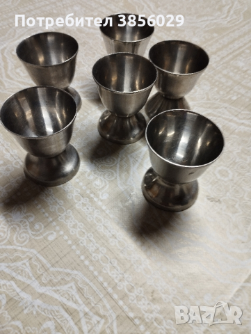 чаши за ракия от хром, снимка 1 - Антикварни и старинни предмети - 44844152