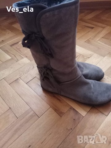 Hush Puppies сиви велурени топли ботуши  размер 39