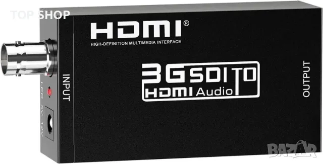 TLEOOSY 1080P SDI Към HDMI Конвертор, Поддържа 3G-SDI/HD-SDI/SD-SDI Сигнал за HDMI екран, снимка 1 - Стойки, 3D очила, аксесоари - 49308686