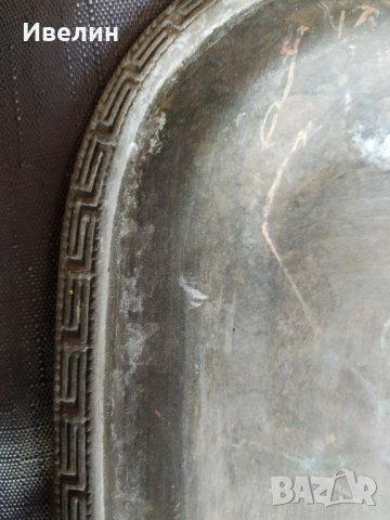 стара посребрена табла арт деко, снимка 4 - Антикварни и старинни предмети - 26350568