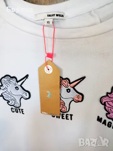Tally Weijl нова с етикет блузка с еднорози, снимка 3 - Блузи с дълъг ръкав и пуловери - 50057436