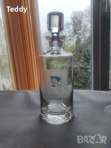 Стилна стъклена гарафа за уиски, ракия, Германия, снимка 5 - Сервизи - 47559927