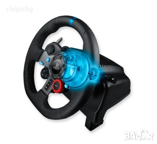 Волан, Logitech G29 Driving Force Racing Wheel, PlayStation 4, PlayStation 3, PC, 900° Rotation, Dua, снимка 6 - Аксесоари - 38486110