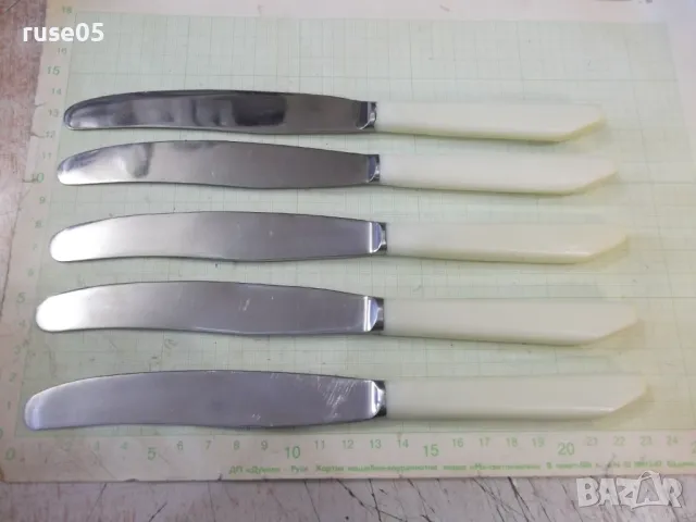 Лот от 5 бр. ножа нови съветски, снимка 6 - Прибори за хранене, готвене и сервиране - 48741874