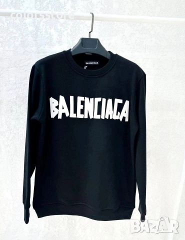 Мъжка Черна блуза Balenciaga VL591, снимка 2 - Блузи - 43282559