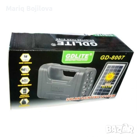 Комплект соларна осветителна система GDLITE GD-8007, снимка 3 - Соларни лампи - 53147285