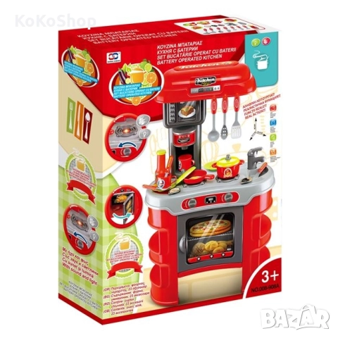 Детска кухня със звук,светлини и 23 аксесоара-45.5x26.5x69 см., снимка 3 - Образователни игри - 52286534