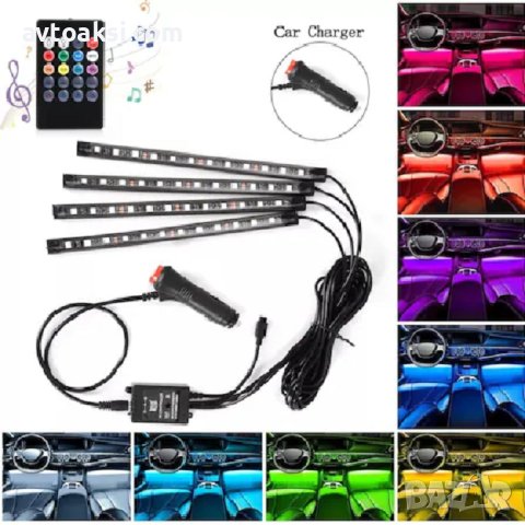 Музикална RGB LED Осветление за интериор за МПС-YF0009, снимка 5 - Аксесоари и консумативи - 43725154