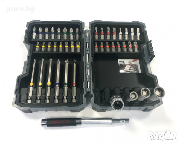 Bosch накрайници, битове, вложки и държачи 43 части, Германия, снимка 4 - Други инструменти - 32875634