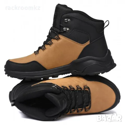 Мъжки зимни обувки в кафяв цвят модел: 31055-3 Camel, снимка 4 - Мъжки боти - 48392608