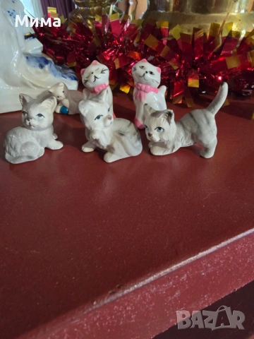 Комплект малки фигурки котенца, снимка 3 - Статуетки - 53066625