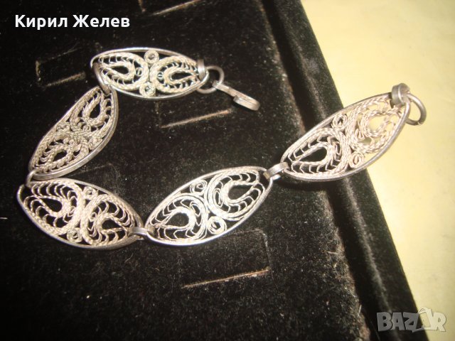 19 ВЕК ФИЛИГРАННО СРЕБРО РЪЧНА ЮВЕЛИРНА ИЗРАБОТКА КРАСОТА СРЕБЪРНА ВЪЗРОЖДЕНСКА ГРИВНА УНИКАТ 20565, снимка 9 - Антикварни и старинни предмети - 33133788