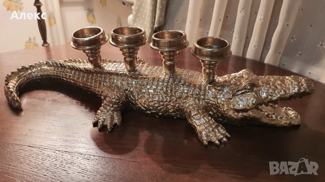 Грамаден крокодил– свещник, Италия, 50см