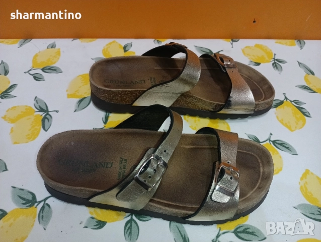 Кожени чехли Italy N 38 - 12 лв, снимка 2 - Чехли - 51620269