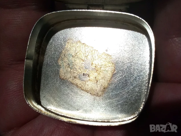 Винтидж кутия за хапчета от масивно сребро с декорация от цветна кошница, снимка 3 - Други ценни предмети - 51387614