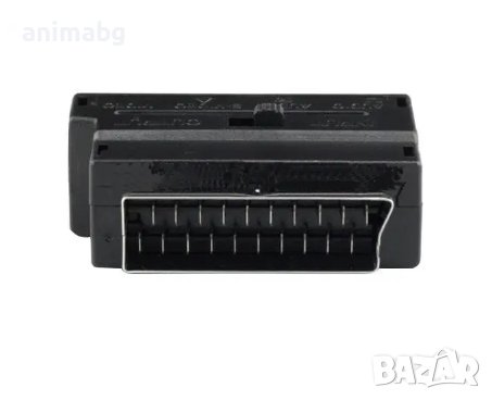 ANIMABG Scart към S-Video AV двупосочен адаптер за връзка на CD DVD плейъри видеорекордери конзоли з, снимка 3 - Кабели и адаптери - 44083855
