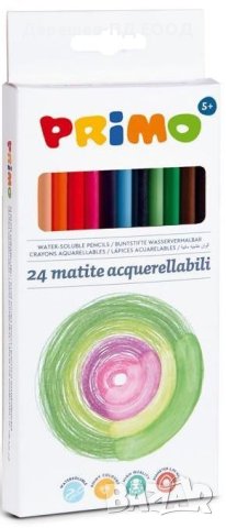 Акварелни моливи Primo - 24 цвята, триъгълни, снимка 2 - Ученически пособия, канцеларски материали - 43950752