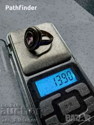 Дизайнерски сребърен пръстен с голям камък, снимка 6 - Пръстени - 47859694