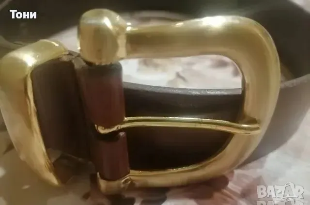 Нов Италиански Стилен Дамски Колан Изцяло от Естествена Кожа 100см., снимка 8 - Колани - 48267847