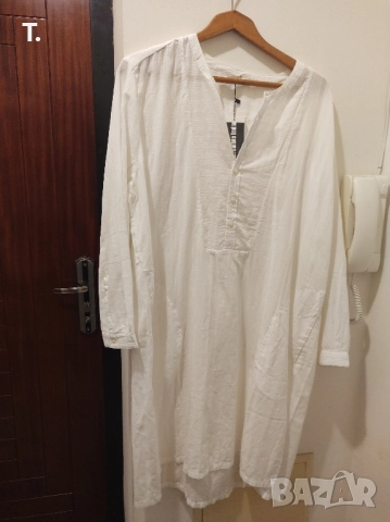 Бяла памучна риза , снимка 2 - Ризи - 52424100