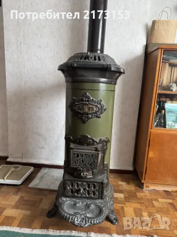 Употребявана немска чугунена печка за дърва, снимка 1