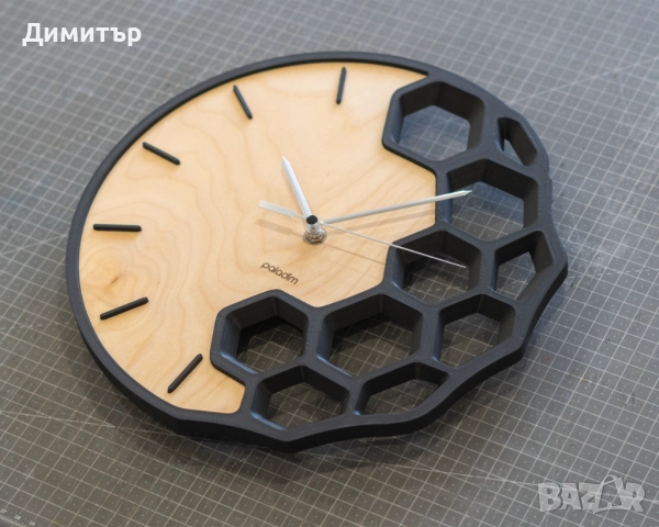 Оригинален Стенен Часовник "Клетка", Подарък за Дома от Paladim Studio, снимка 4 - Стенни часовници - 52414583