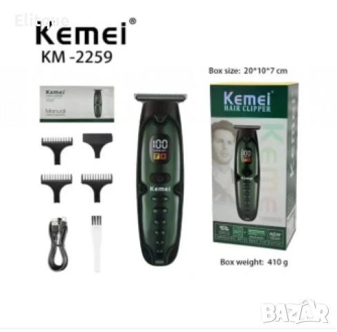 Машинка за подстригване, KEMEI KM-2259, снимка 4 - Тримери - 52592895