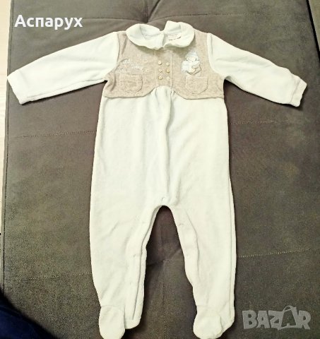 Бебешко плюшено гащеризонче марка Fagottino. За деца 6-9 месеца