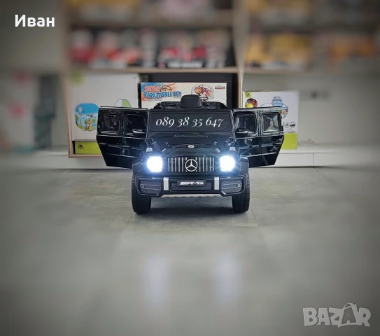 ТОП ЦЕНА!НОВО!Акумулаторен джип Mercedes G63 AMG с 12V батерия,EVA гуми,металик,USB, снимка 5 - Електрически играчки - 51187074
