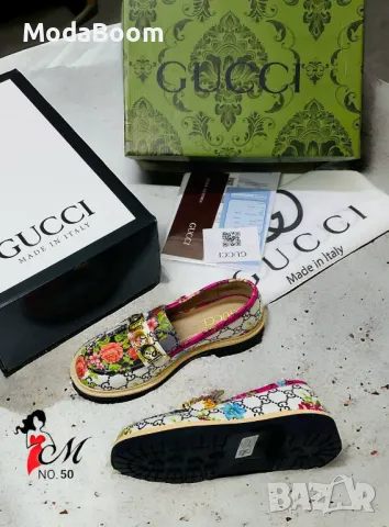 Gucci естествена кожа официални дамски обувки , снимка 3 - Дамски елегантни обувки - 48501807