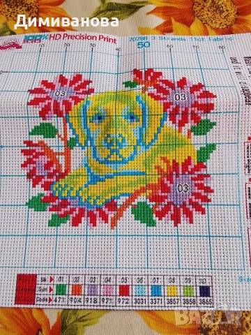 Гоблен за бродиране, Щампа Кафяв Ретривър, снимка 2 - Гоблени - 53440564