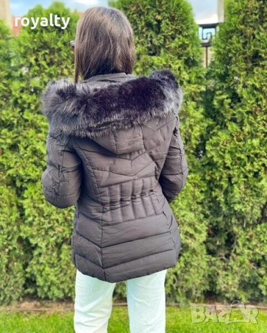 Черно Зимно Дамско Яке , снимка 4 - Якета - 52648193